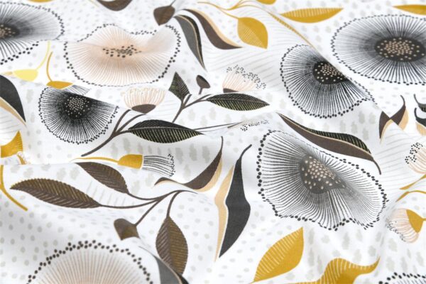 Tissu coton Helena gris – Image 3
